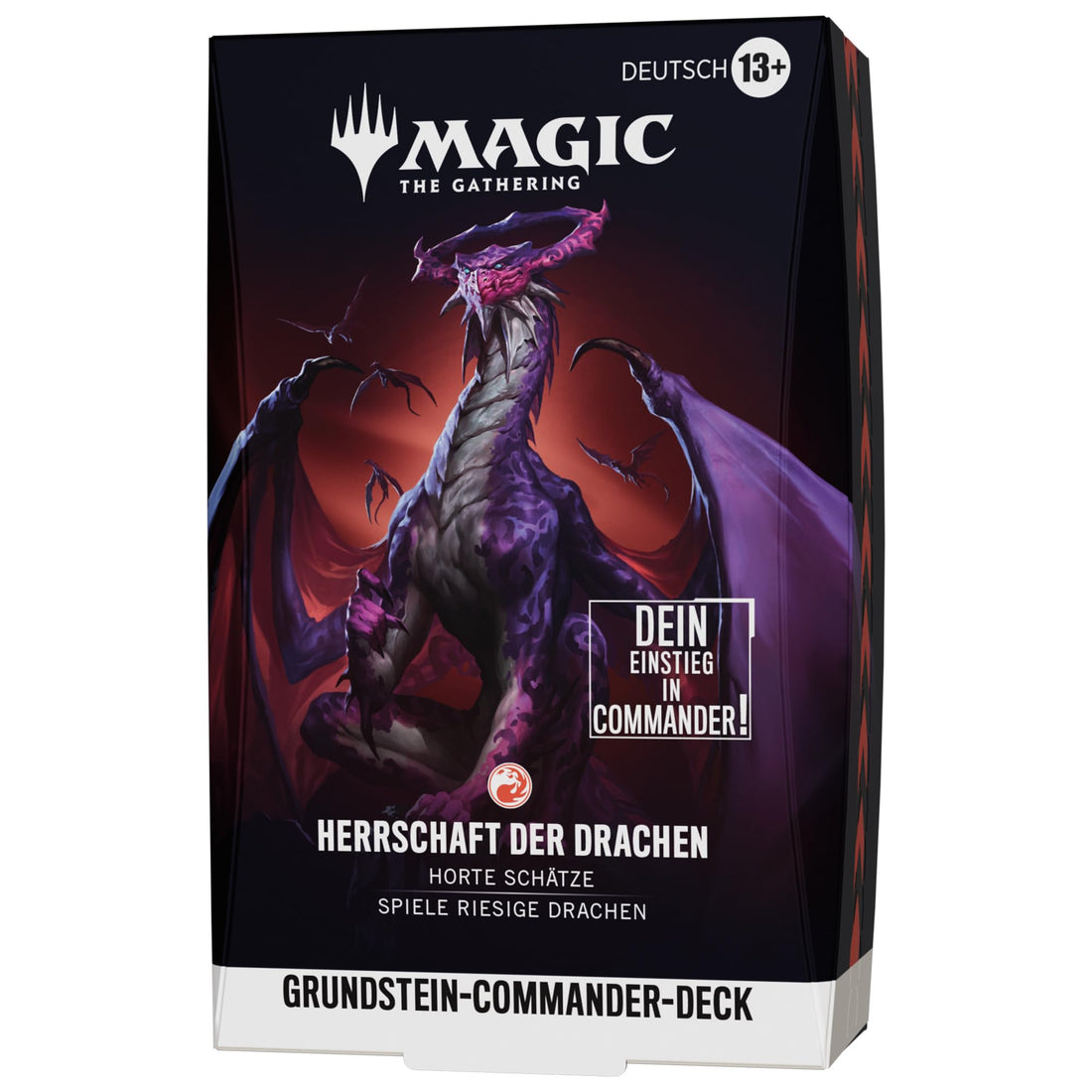 Magic: The Gathering Grundstein Commander-Deck – Herrschaft der Drachen | Deck mit 100 Karten + Zubehör (Deutsche Version)